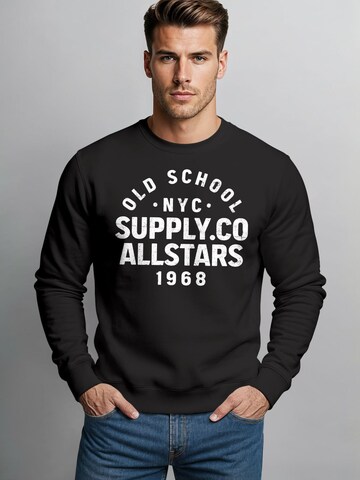 Neverless Sweatshirt 'Oldschool 3' in Black: front