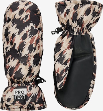 PROTEST Athletic Gloves 'PRTBassy' in Brown: front