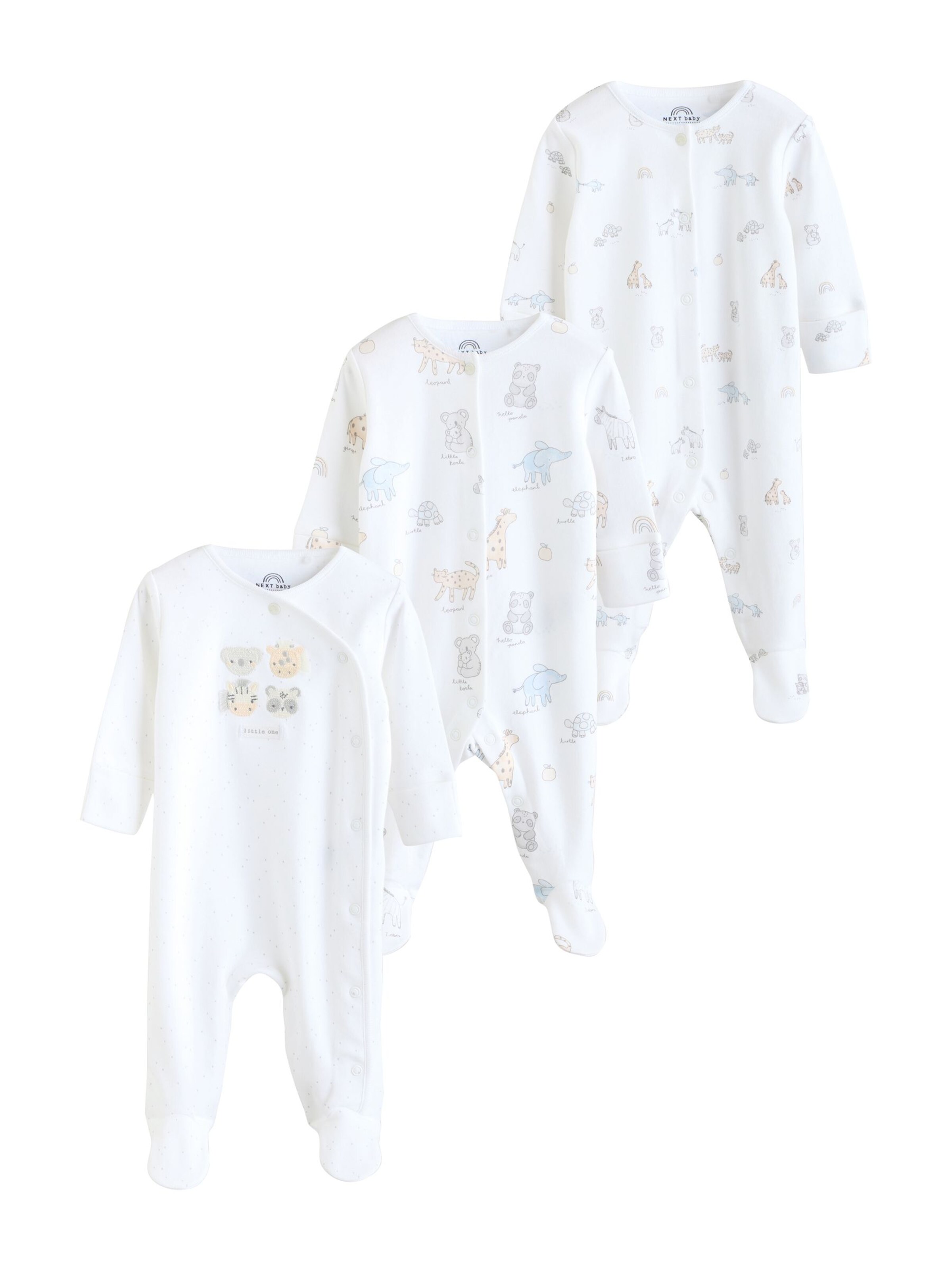 Next - Pijama entero/body en blanco: frente