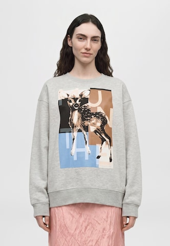 Munthe - Sweatshirt 'CHANDLER' em cinzento: frente