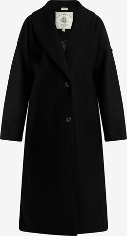 DreiMaster Vintage Between-Seasons Coat in Black: front