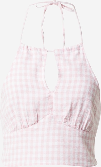 Top HOLLISTER pe roz pastel / alb, Vizualizare produs