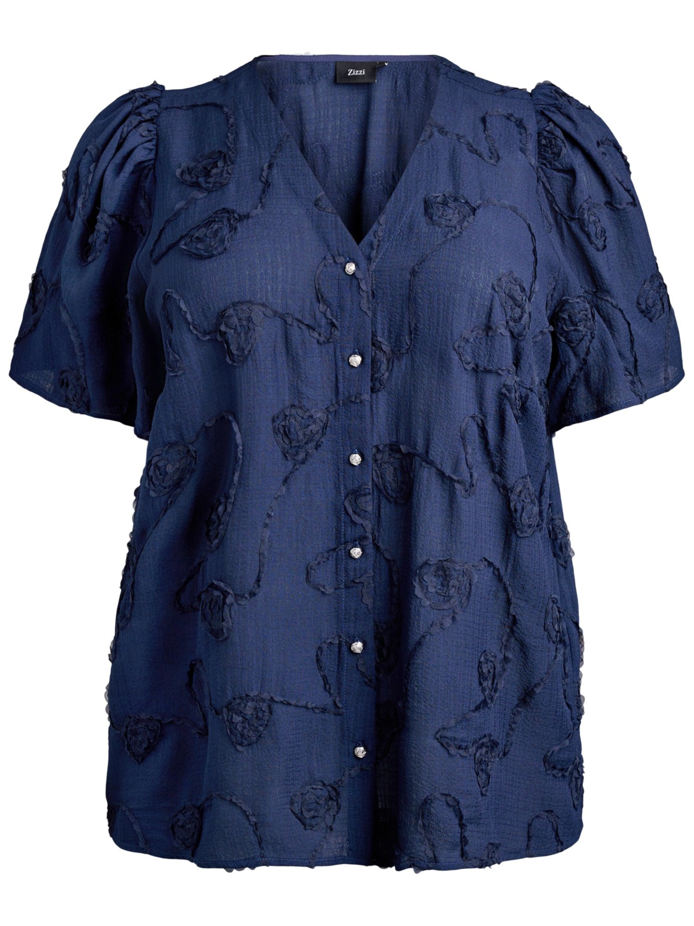 Zizzi Μπλούζα τοπικής ενδυμασίας 'MTALIA' σε μπλε: μπροστά