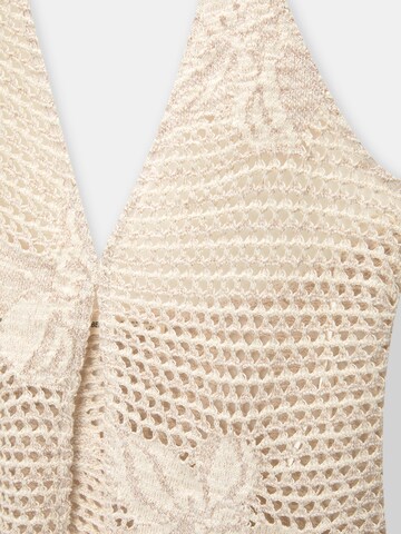 Pull&Bear Stricktop in Beige