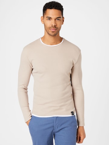 Key Largo Regular fit Trui 'Sarasota' in Beige: voorkant