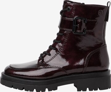 s.Oliver Lace-Up Ankle Boots in Red