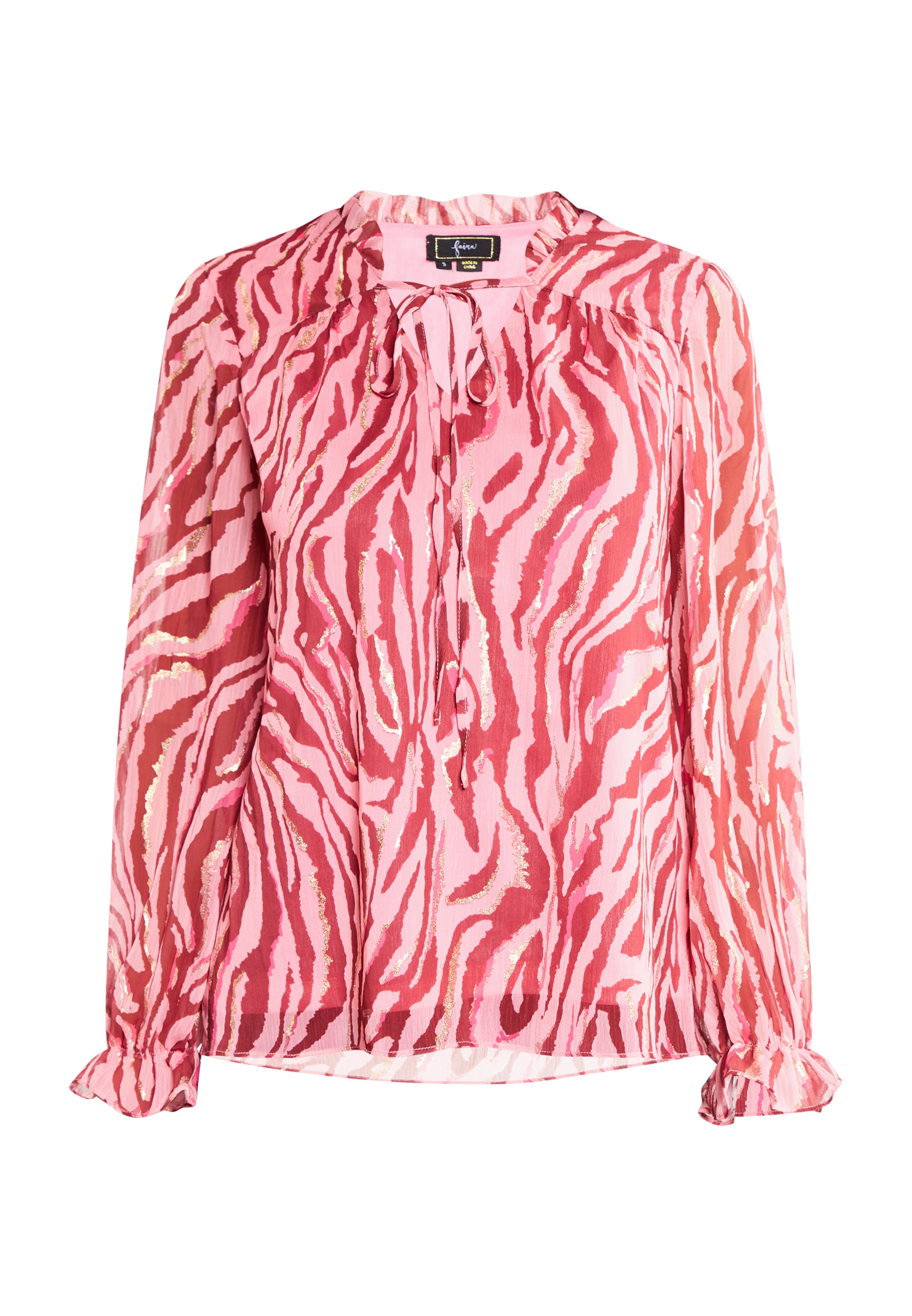 faina Blouse in Roze: voorkant