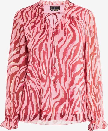 Camicia da donna di faina in rosa: frontale