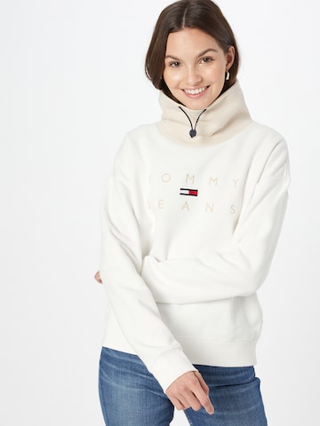 Tommy Jeans Sweatshirt in Weiß: predná strana