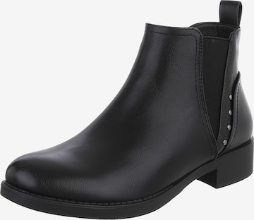 Ital-Design Ankle Boots in Black: front