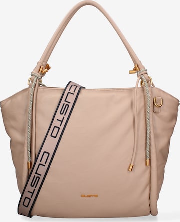 Borsa a spalla di Custo Barcelona in beige: frontale