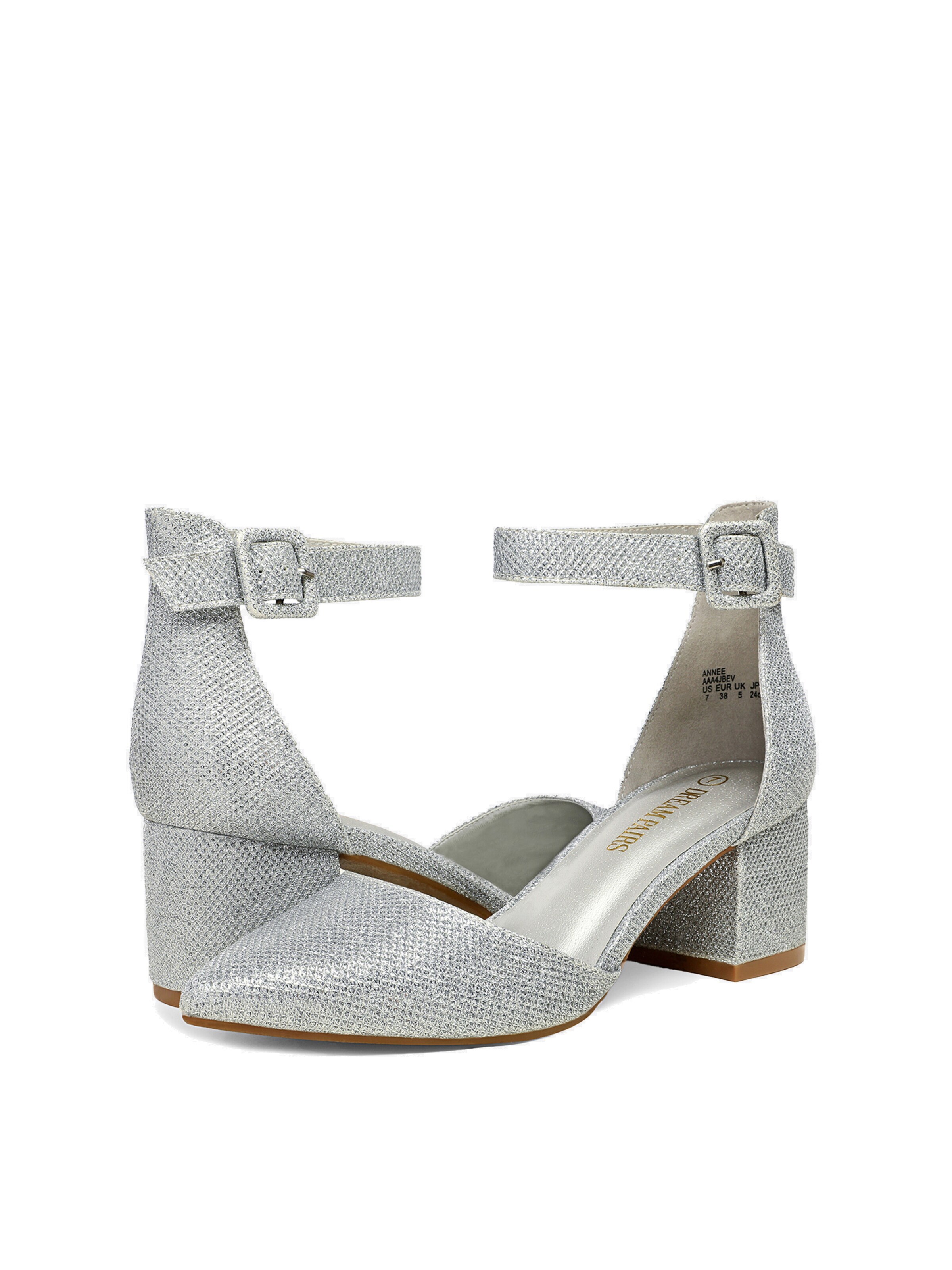 Dream Pairs Pumps 'DREAM PAIRS Hochzeitsschuhe Damen Spangenpumps' in Silver