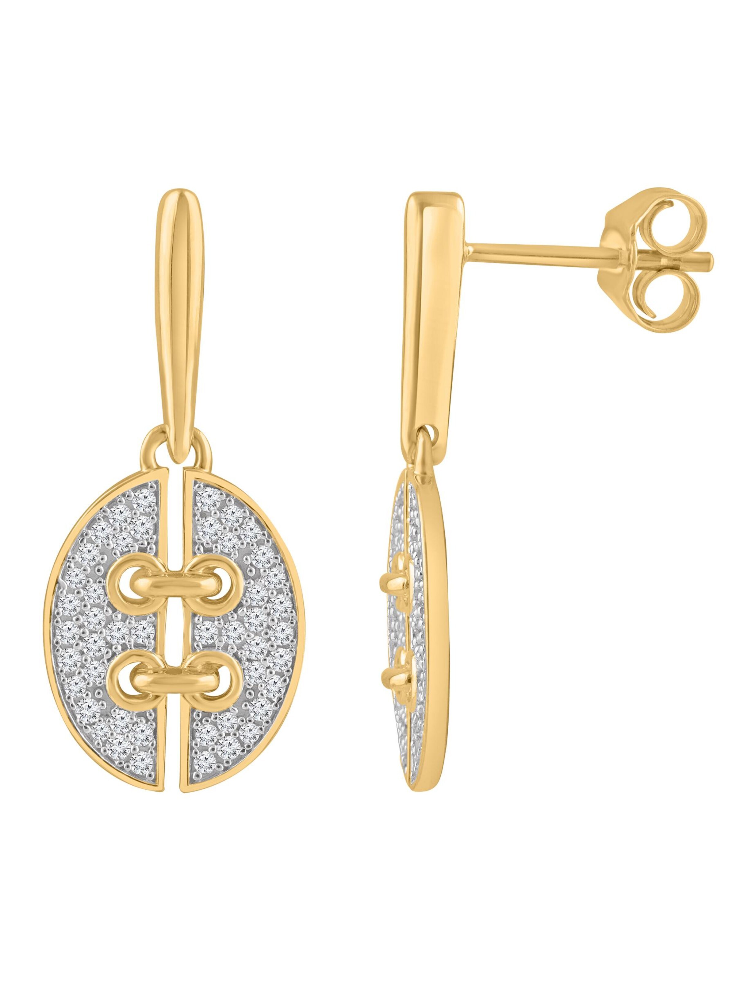 Diamant Exquis Oorbellen in Goud