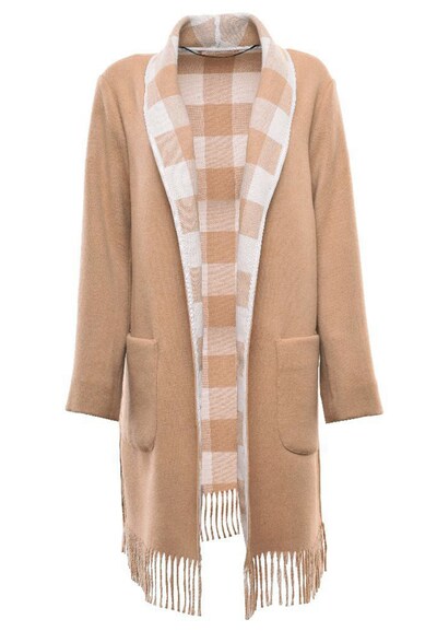Fuchs Schmitt Kurzmantel mit Umlegekragen in beige, Produktansicht
