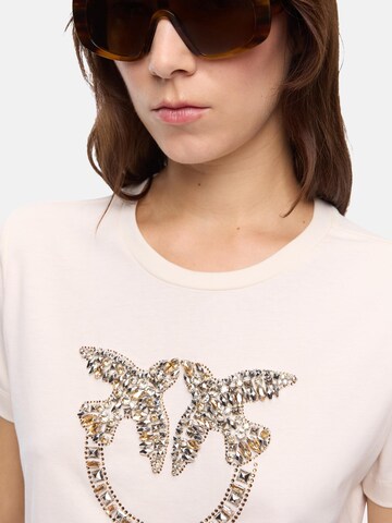 Maglietta 'PINKO QUENTIN T-SHIRT JERSEY T-SHIRT' di PINKO in beige