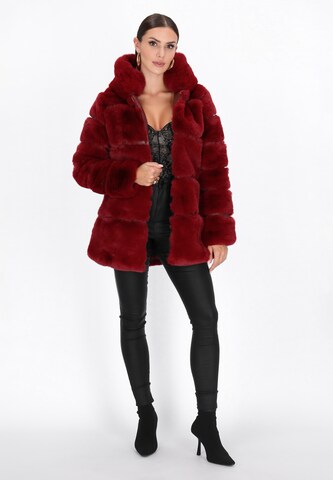 faina Winterjas in Rood