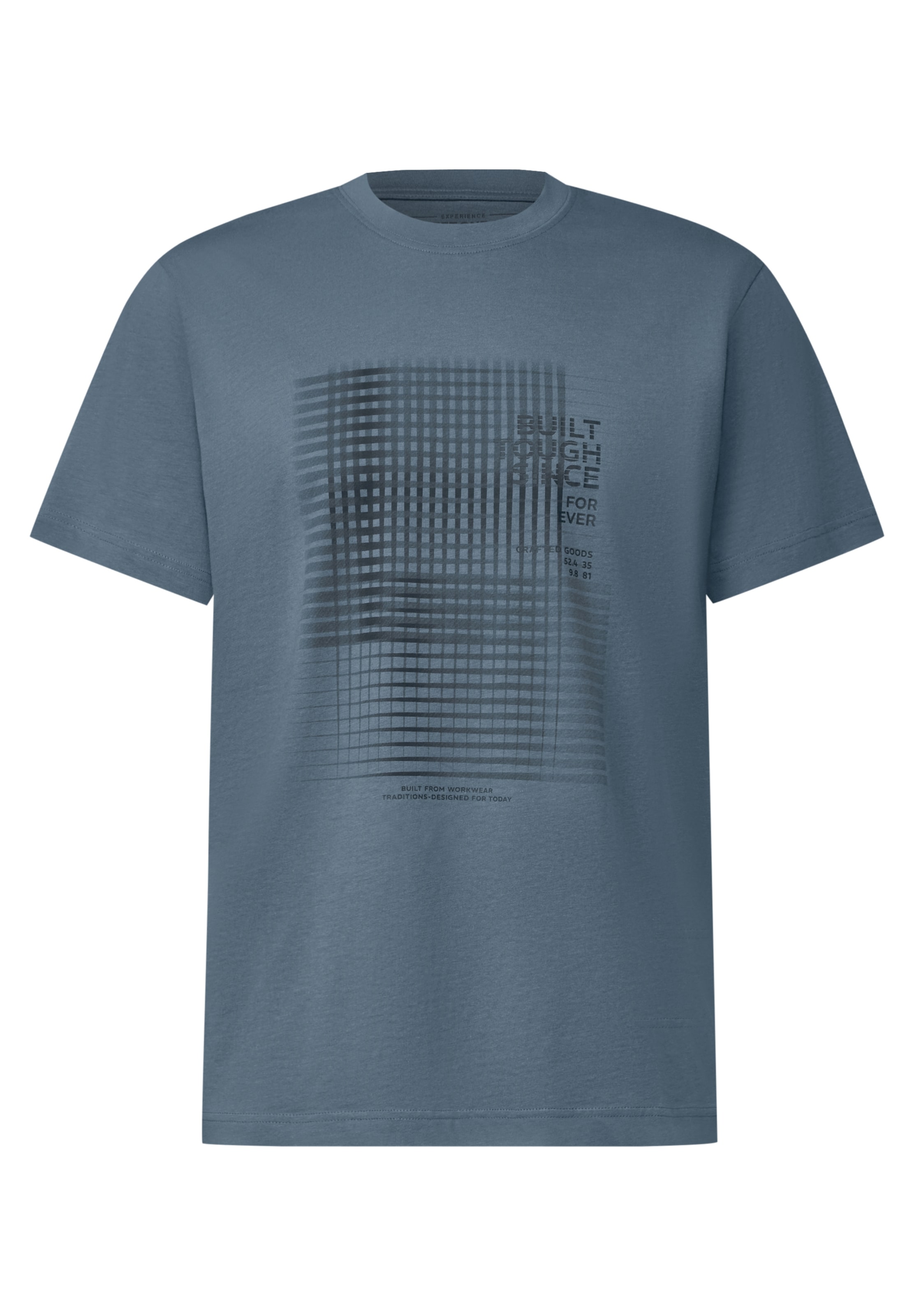 Street One MEN T-Shirt mit Rundhals und Print in Blau: Vorderseite