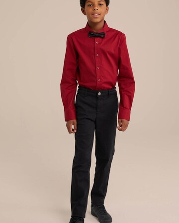 WE Fashion Regular fit Button Up Shirt in Red