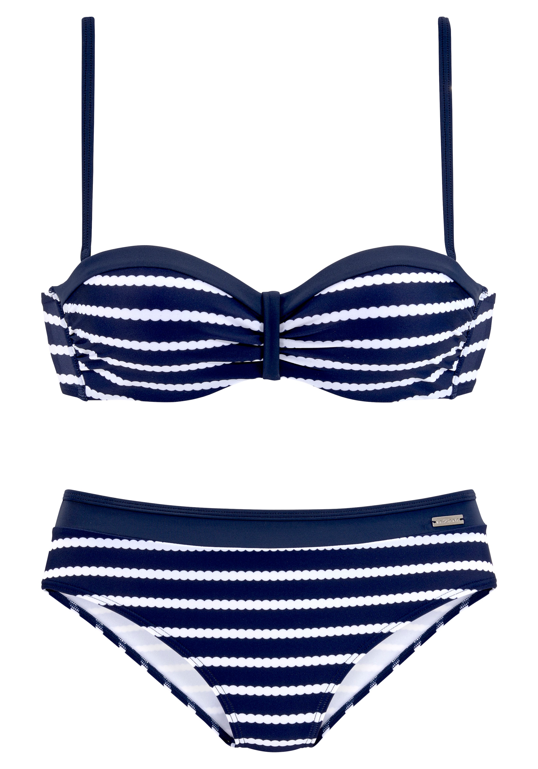 Bandeau Bikini LASCANA en bleu : devant