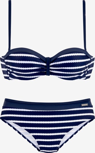 LASCANA Bikini en bleu marine / blanc, Vue avec produit