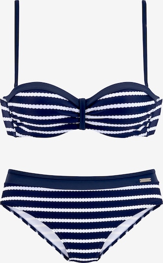 XL/E dydžio Bikinis iš LASCANA, spalva – tamsiai mėlyna / balta, Prekių apžvalga