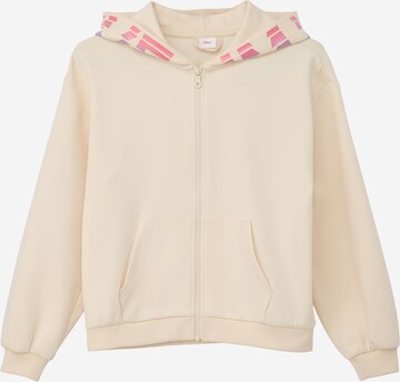 Sweat-shirt s.Oliver en beige : devant