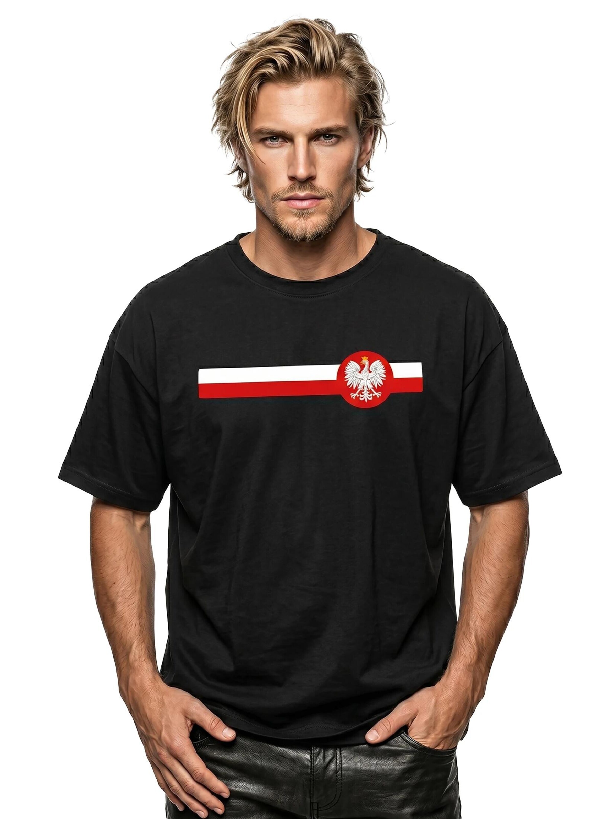 MAKAYA Shirt 'Polen Wappen' in Black