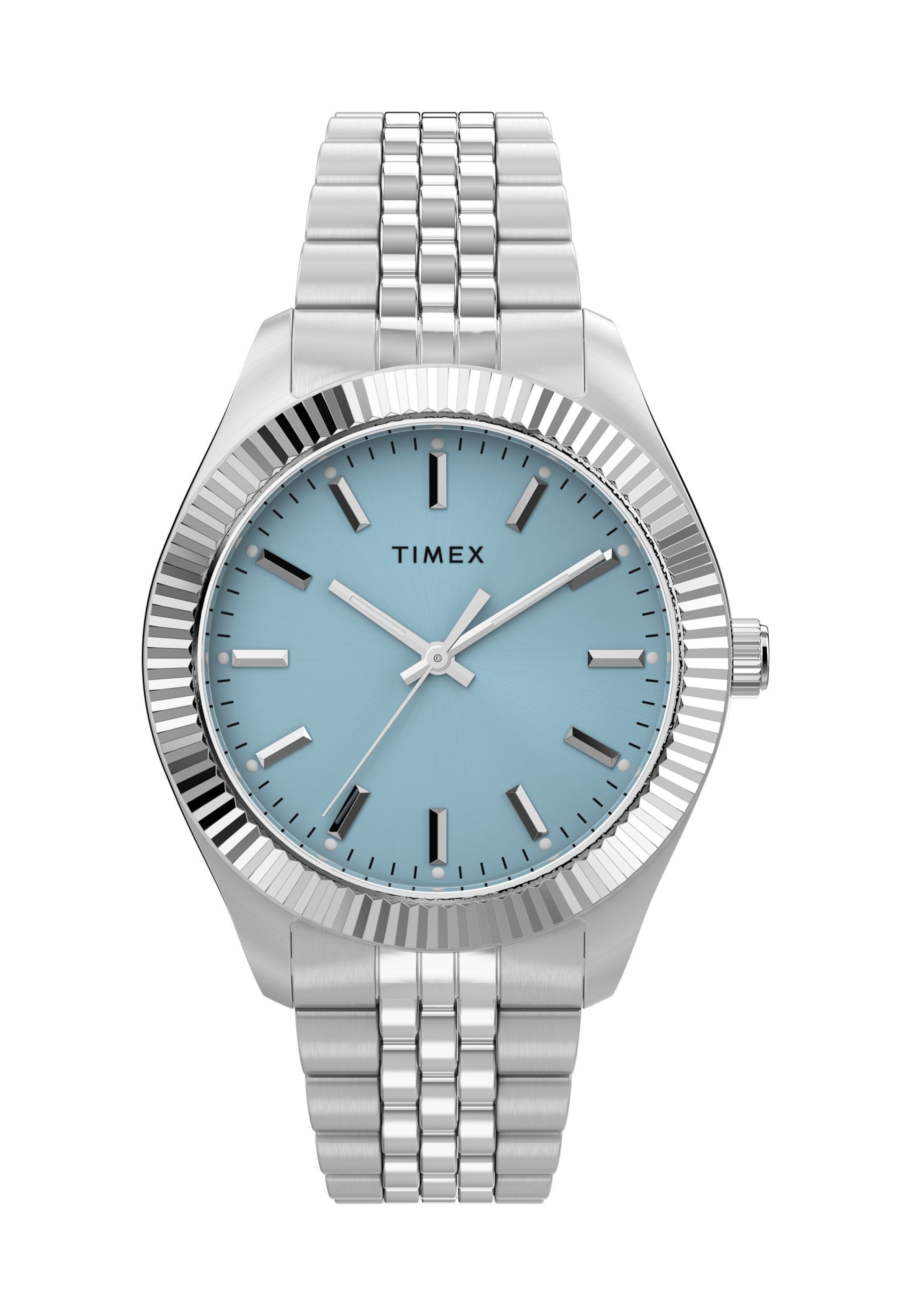 Montre à affichage analogique TIMEX en argent : devant