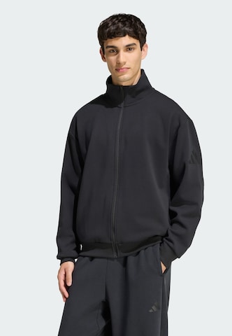 ADIDAS SPORTSWEAR Sport szabadidős dzsekik 'Soft Lux' - fekete: elől