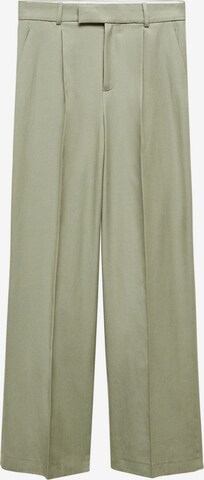 MANGO Wide leg Bandplooibroek 'ALICANTE' in Groen: voorkant