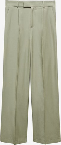 MANGO Plisované nohavice 'ALICANTE' - Zelená: predná strana