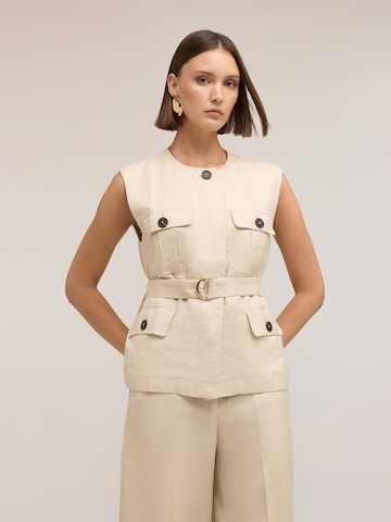 Gilet da completo di MOTIVI in beige: frontale