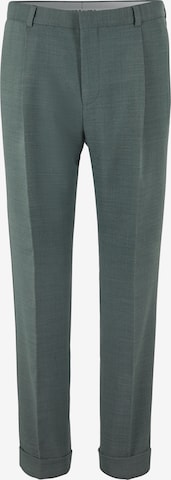 STRELLSON Loose fit Pleat-Front Pants 'Luis' in Green: front