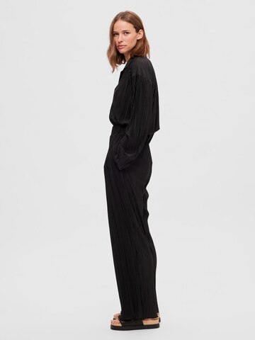 SELECTED FEMME Szeroka nogawka Spodnie 'ELLIE' w kolorze czarny