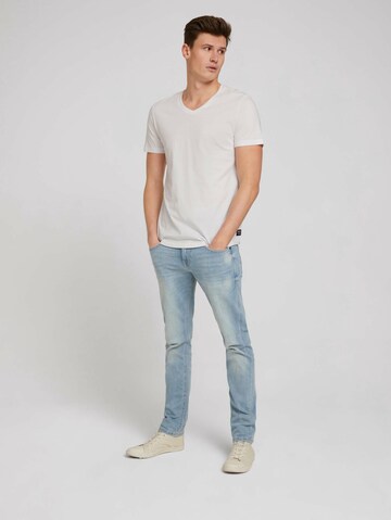 TOM TAILOR DENIM Тениска в бяло