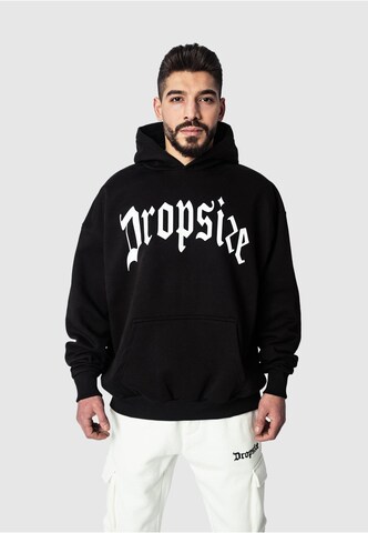 Sweat-shirt Dropsize en noir : devant