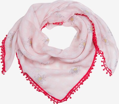 Six Tuch in gelb / rosa / rot / weiß, Produktansicht