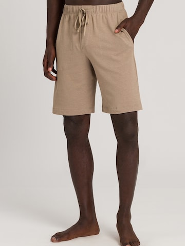 Hanro Pajama Pants ' Loungy Summer ' in Beige: front