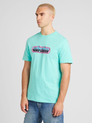 T-Shirt 'CRASH TEST' Volcom en bleu : devant