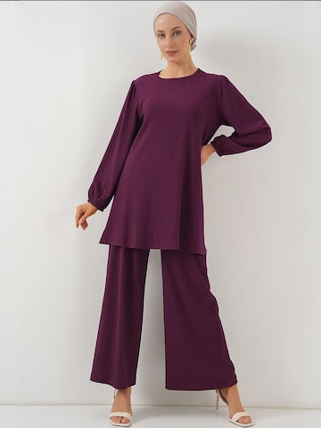 Pantalons de tailleur Bigdart en violet : devant