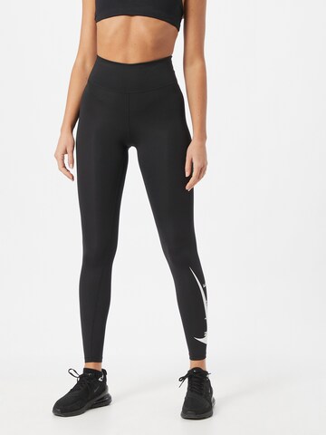 NIKE Skinny Sportsbukser i sort: forside