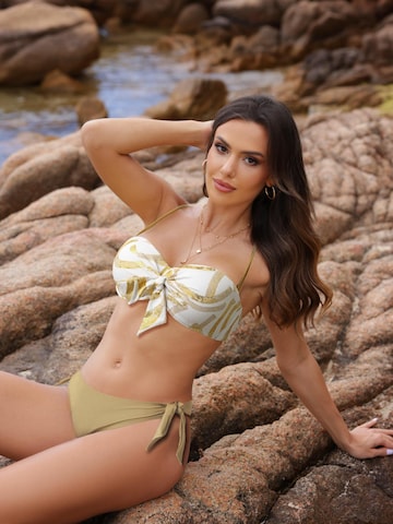 Lady Etna Bandeau Badpak 'Aruba-38/W P32' in Wit: voorkant