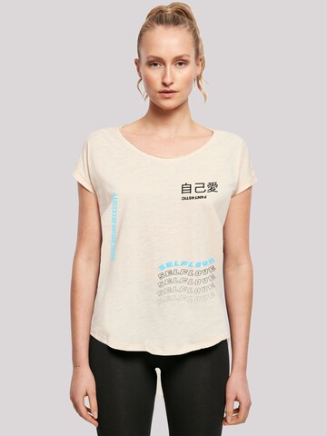 F4NT4STIC Shirt 'Self Love' in Beige: voorkant