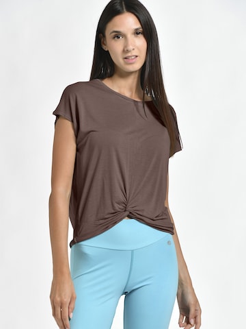 Maglietta di DEHA in marrone: frontale