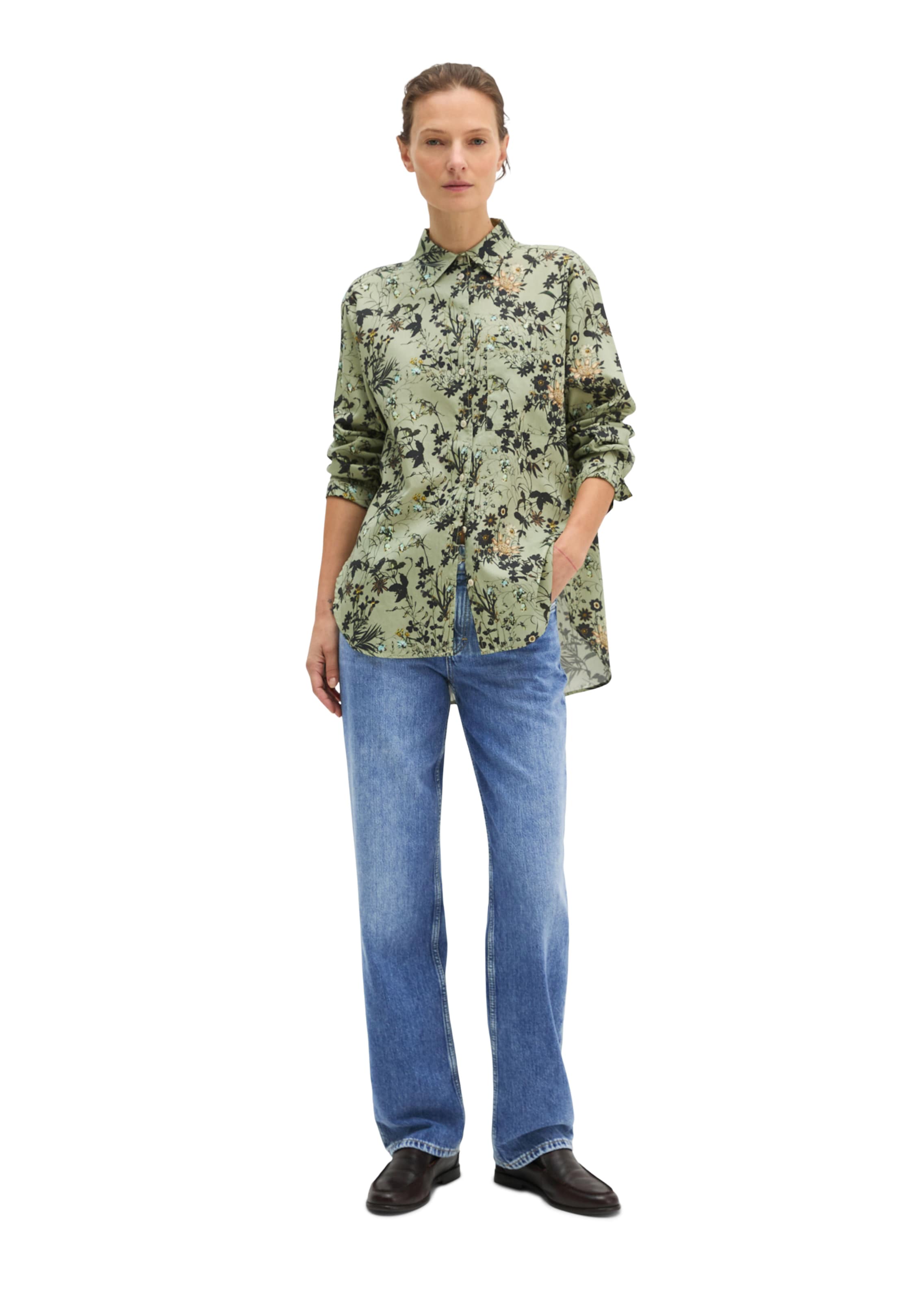 Marc O'Polo Bluse in Grün: Vorderseite