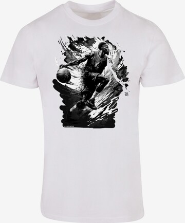 F4NT4STIC Shirt 'Basketball Splash Sport' in Wit: voorkant