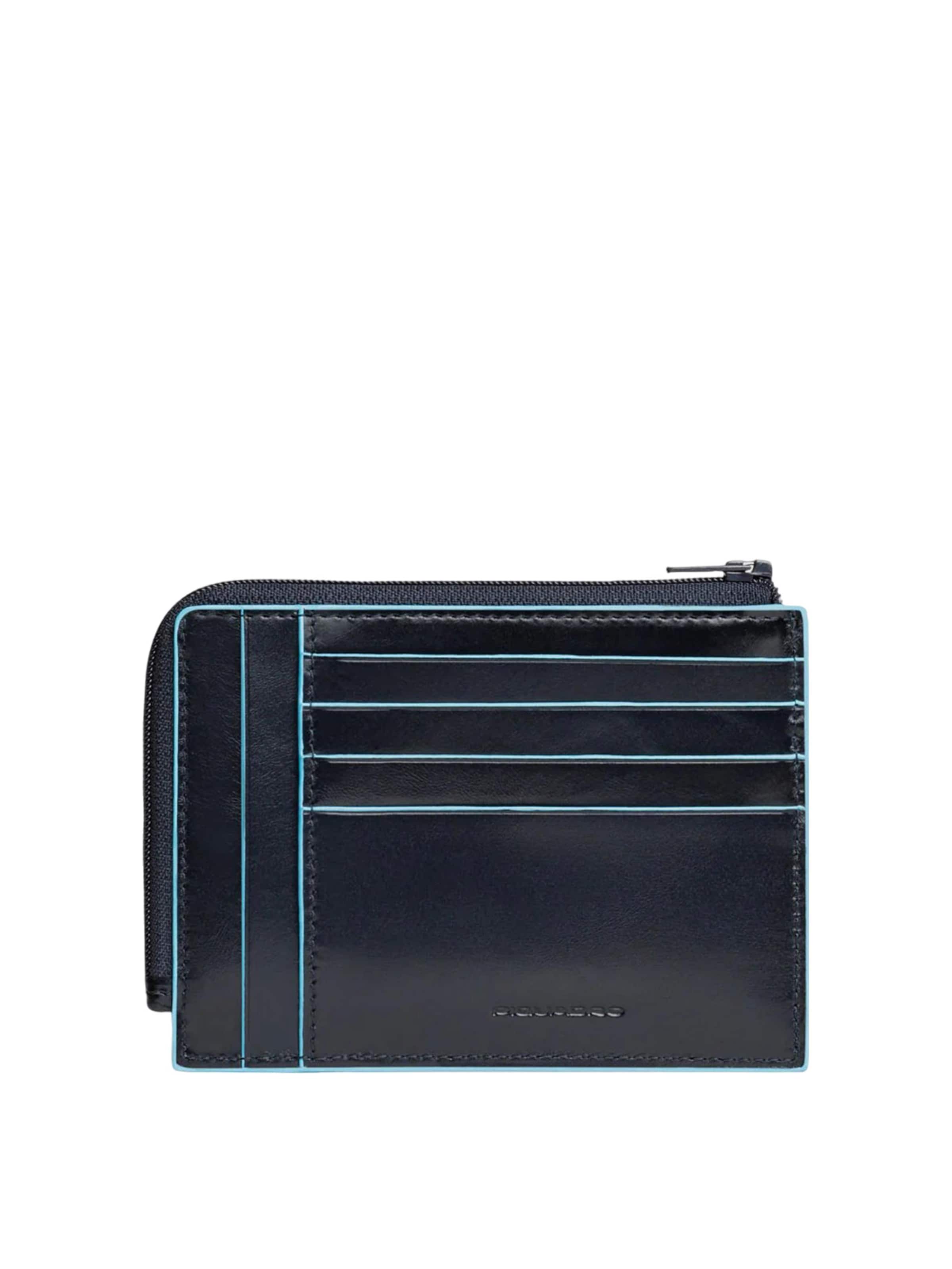 Piquadro - Cartera en azul: frente