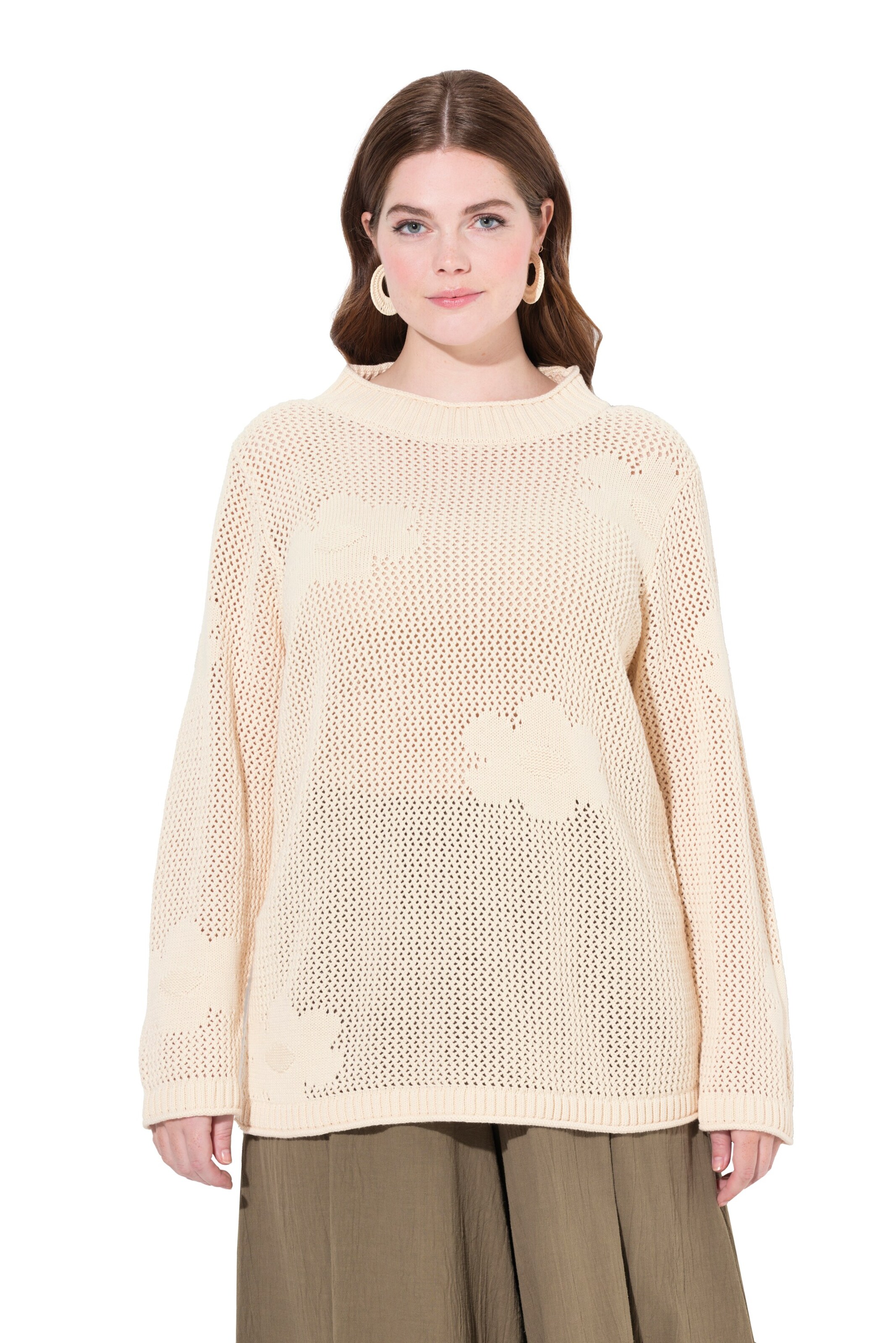 Ulla Popken Pullover in Beige: Vorderseite