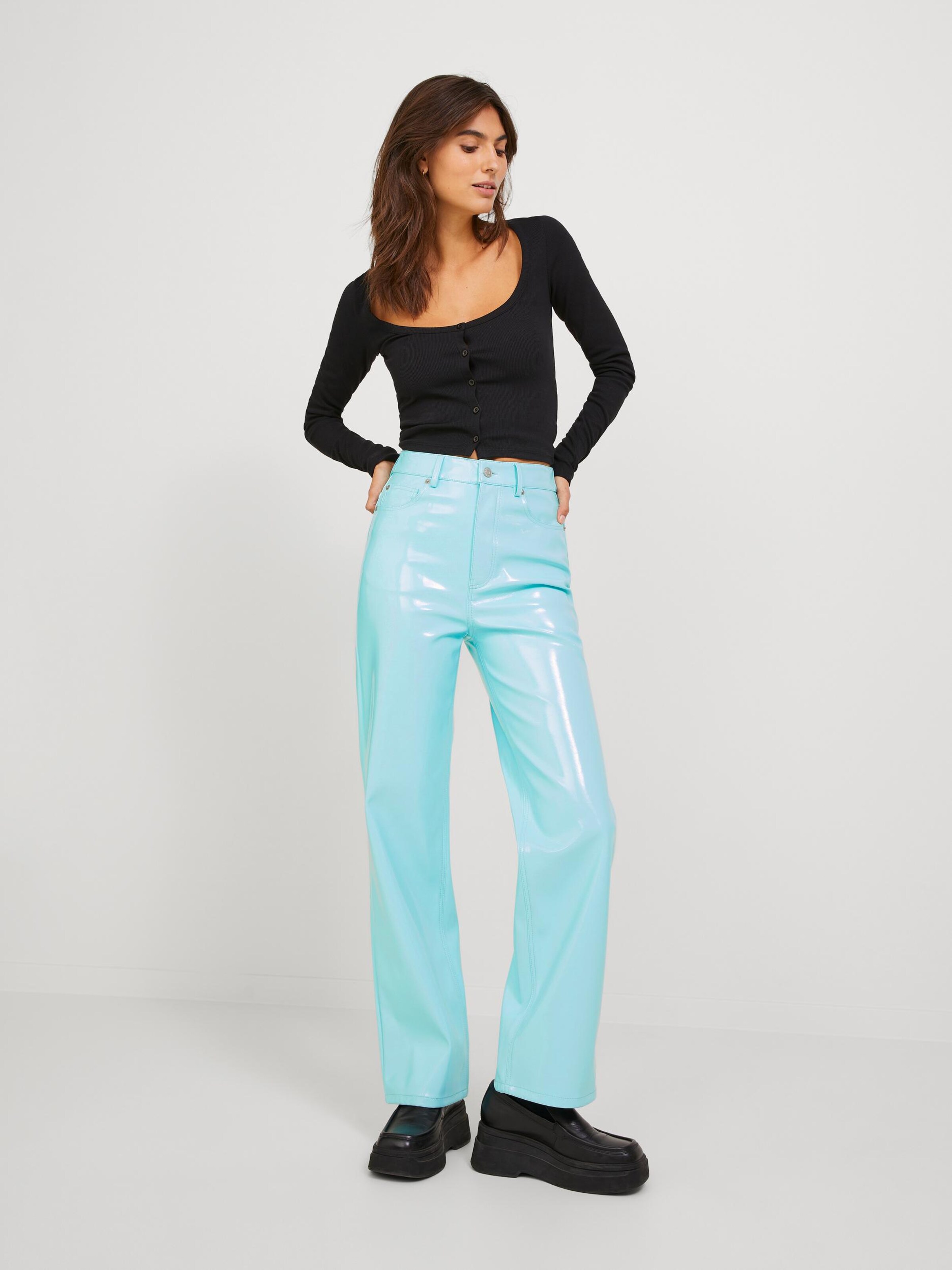 JJXX Regular Pants 'KENYA' in Turquoise | ABOUT YOU