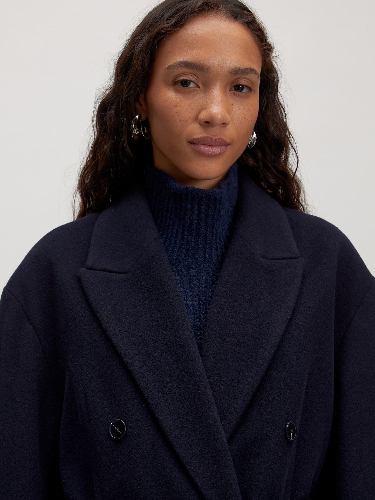 EDITED Cappotto di mezza stagione 'Leana' blu scuro